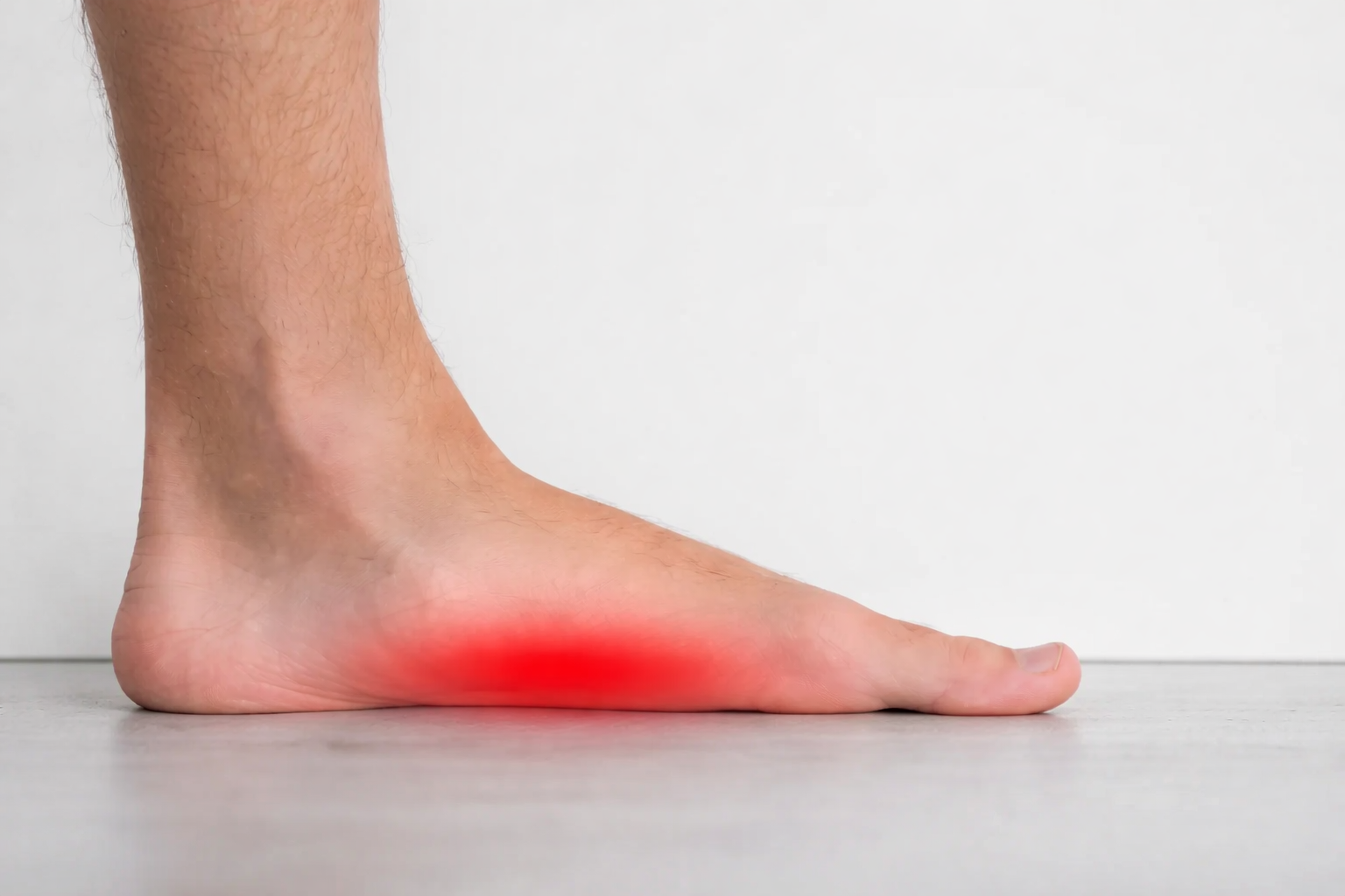 土踏まずの痛みを表した写真