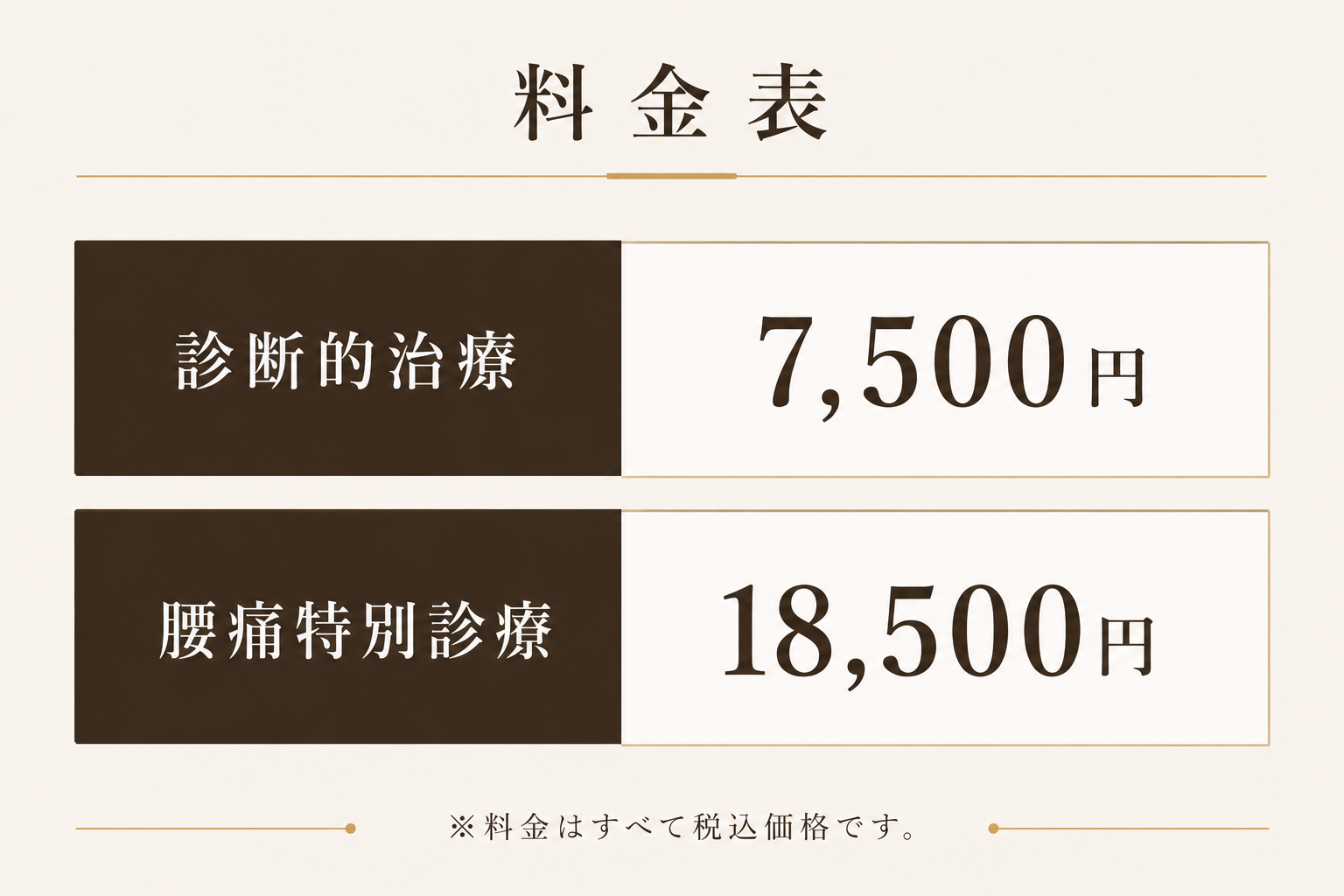 料金表