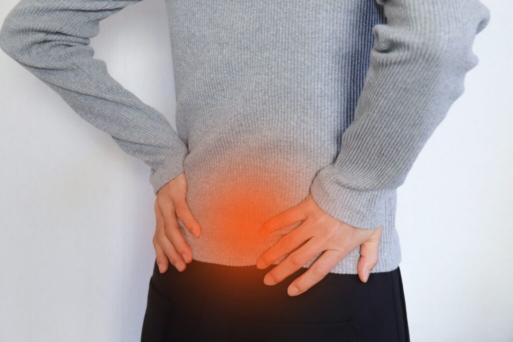 慢性腰痛や運動時の痛みを示すイメージ写真